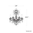 Schonbek SCH-5676 Milano 6 Light 24in x 26.5in Chandelier