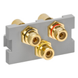 Leviton RCA Composite Feedthrough Connector Module