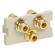 Leviton RCA Composite Feedthrough Connector Module