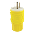 Leviton Industrial Grade 2-Pole 3-Wire Straight Blade Plug, 125-Volt