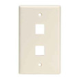 Leviton Single-Gang QuickPort Wallplate for Large Connectors, 2-Port