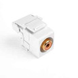 Leviton RCA 110-Termination QuickPort Connector, Orange Barrel, Ivory Housing