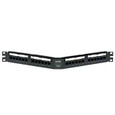 Leviton Cat 5e Angled 110-Style Patch Panel, 24-Port, 1RU