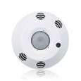 Leviton Provolt™ Occupancy Sensor lighting control, Line Voltage, 8'-12' Ceiling Mounted, Ultrasonic Sensor 1000 sq, Daylighting, Auto-Calibration, 120-277V AC/CA 50/60HZ. UL/CE, RoHS & CEC Title 20/24 compliant. Color: White.