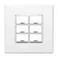 Leviton Omni-Bus DLV Switch, IEC BS, 2-Button, White