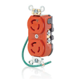 Leviton Industrial Grade Corrosion-Resistant Straight Blade Duplex Receptacle, 15A 125V NEMA L5-15R