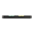 Leviton Universal Category 6 Patch Panel, 1U, 14-Gauge Black Painted Steel