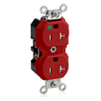 Leviton Heavy-Duty Narrow Body Duplex Receptacle, 20A 125V NEMA 5-20R