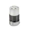 Leviton Straight Blade Connector, 3-Wire 2-Pole, 250V, Industrial Grade