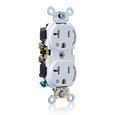 Leviton Commercial Grade Non-Tamper-Resistant Duplex Receptacle, 20A/125V