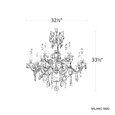 Schonbek SCH-5682 Milano 12 Light 32.5in x 33.5in Two-Tier Chandelier