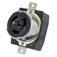 Leviton Single Locking Receptacle, Industrial Grade, California Style Non-NEMA