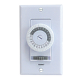 NSi Industries 24-Hour Mechanical Wall Switch Timer, 20A 125V, White