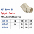 Spears 4109010 CPVC CTS 90° Street Elbow, Spigot x Socket
