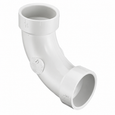 Spears PVC DWV 90° Low Heel Inlet Elbow, Hub x Hub x Hub