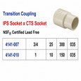 Spears CPVC IPS x CTS Transition Coupling