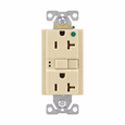 Eaton Hospital-Grade Self-Test GFCI Receptacle, Brass Contacts