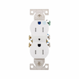 Eaton Weather-Resistant Duplex Receptacle, 15A/125V, White