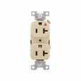 Eaton Arrow Hart Heavy-Duty Industrial Duplex Receptacle, 20A, 125V, Nylon, White