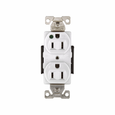 Eaton Arrow Hart Extra Heavy-Duty Hospital Grade Duplex Receptacle, 15A/125V, Ivory