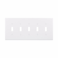 Eaton Five-Gang Toggle Wallplate, Polycarbonate, Mid-Size