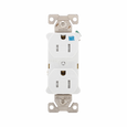 Eaton Commercial Specification Grade Duplex Receptacle, White, Weather Resistant
