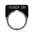 Eaton 10250T Series Pushbutton Legend Plate, Black