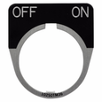 Eaton 10250T Series Pushbutton Legend Plate, Black