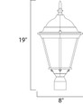 Maxim Lighting Westlake Cast 1-Light Outdoor Pole/Post Lantern MAX-1001