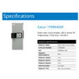 Eaton 3-Phase 120/208V Type KD MCB Meter Service Module with Lugs, Power Defense