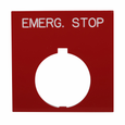 Eaton E34 Series Pushbutton Legend Plate, Square