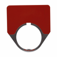 Eaton 10250T Series 1/2 Round Blank Legend Plate, Red Field