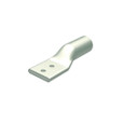 Burndy Aluminum Compression Lug, 2 Hole w/o Inspection Window, 2 AWG, 1/2" Stud, 1-3/4" Stud Hole Spacing, Short Barrel, Tin Plated