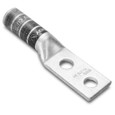 Burndy Crimped Copper Cable Lug, Long Barrel, Two Hole, 35kV