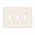 Eaton Toggle Wallplate, Polycarbonate, Light Almond