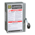 Square D Light Duty Fusible Safety Switch, 2-Pole, 240VAC, 30A, Type 1