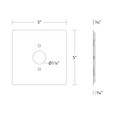 WAC Lighting X-CP X Track Outdoor J-Box Cover, Stainless Steel