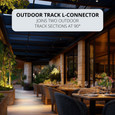 WAC Lighting X-L X Track Outdoor L-Connector, Aluminum