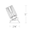 WAC Lighting R2FRA FQ 2in Round Adjustable LED Recessed Trim, Die-Cast Aluminum