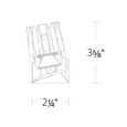 WAC Lighting R2FSW1 FQ 2in Square LED Wall Wash Trim, Shallow Light Engine