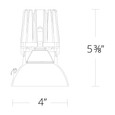 WAC Lighting R4FRD FQ 4in Round LED Downlight Trim, Die-Cast Aluminum