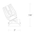 WAC Lighting R4FSA FQ 4in Square Adjustable LED Trim with Light Engine, 90 CRI
