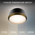 WAC Lighting FM-205 Salvo 4-CCT LED Flush Mount, Aluminum