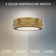 WAC Lighting FM-375 Parthenon 4-CCT LED Flush Mount, Aluminum