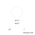 WAC Lighting Ringsley FM702632 LED Flush Mount, Aluminum, 3000K