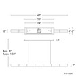 WAC Lighting PD-155LP Super Star 4-CCT LED Linear Pendant