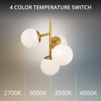 WAC Lighting PD-235 Quatrro 4-CCT LED Pendant, Aluminum