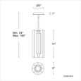 WAC Lighting PD401614 Cartridge 4-CCT LED Mini-Pendant, Aluminum & Acrylic