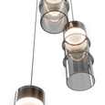 WAC Lighting PD4136-MP Kanister LED Multi-Light Pendant, Aluminum with Smoke Glass