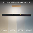 WAC Lighting PD-415 Desmond 4-CCT LED Linear Pendant, Aluminum with Aged Brass Finish